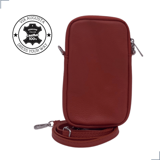 FONNY - Portacellulare Papaya in Pelle/Pochette