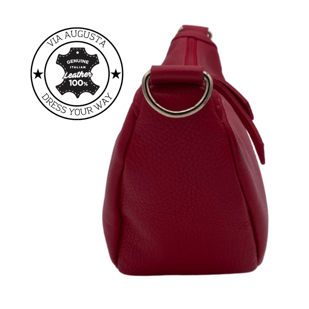 LYREA Cuero Genuino Italiano - Rosso Borse in Pelle