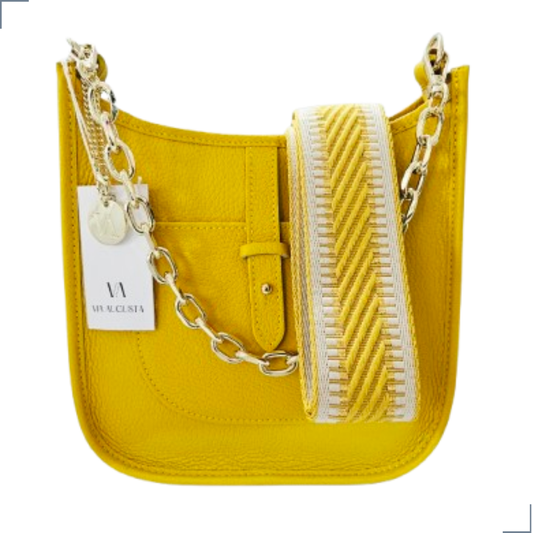 CARRARA Cuero Genuino Italiano - Giallo Borse in Pelle