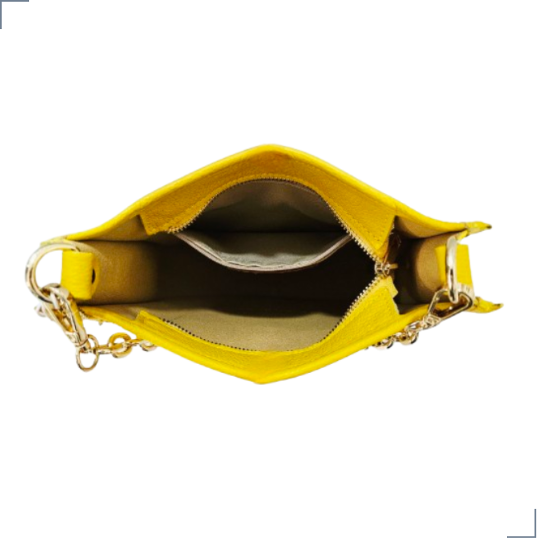 CARRARA Cuero Genuino Italiano - Giallo Borse in Pelle