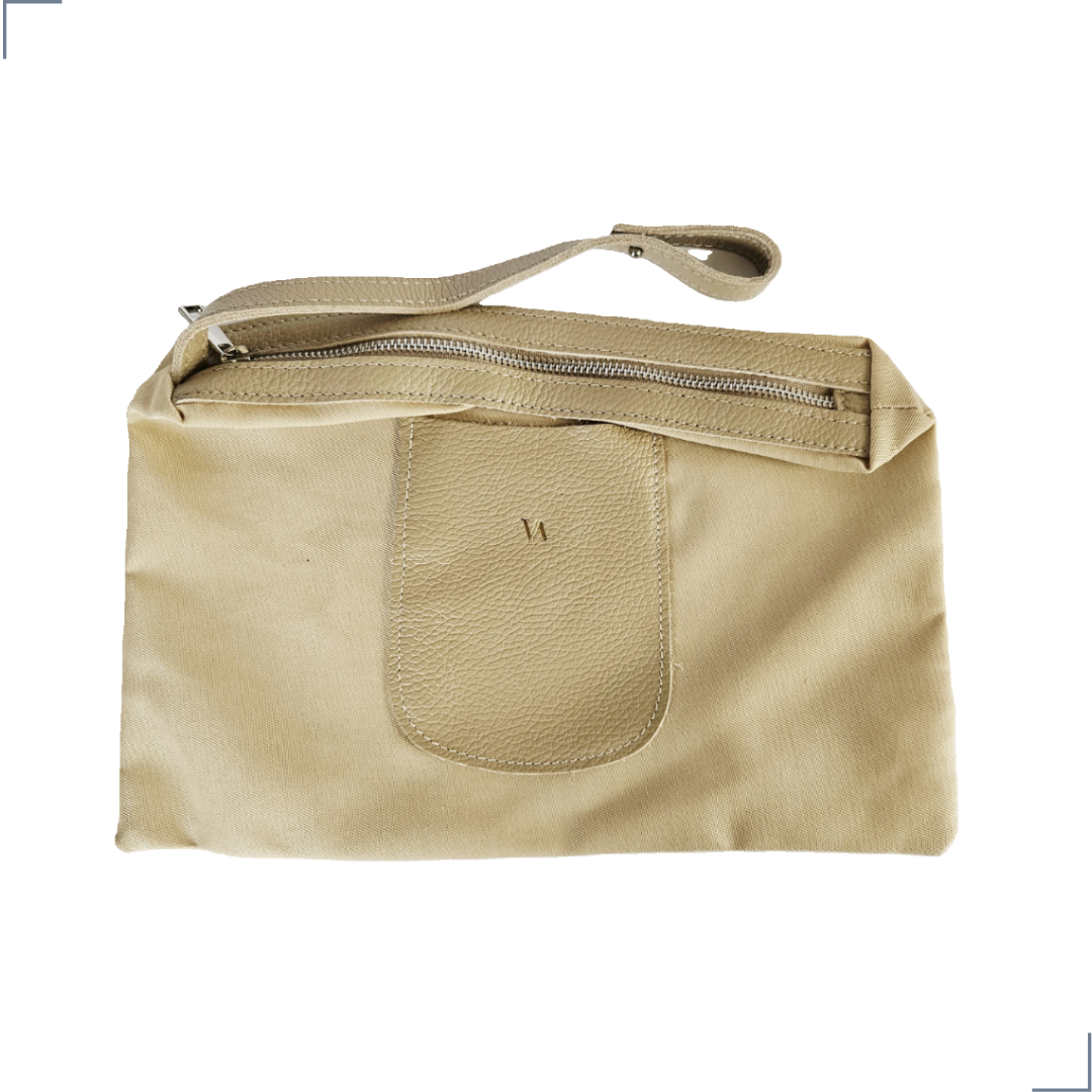 DAIRA Cuero Genuino Italiano - Taupe Chiaro Borse in Pelle