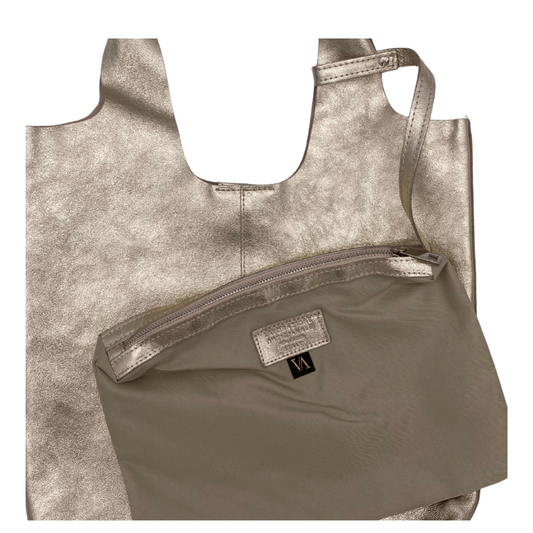 DAIRA Cuero Genuino Italiano - Oro Borse in Pelle