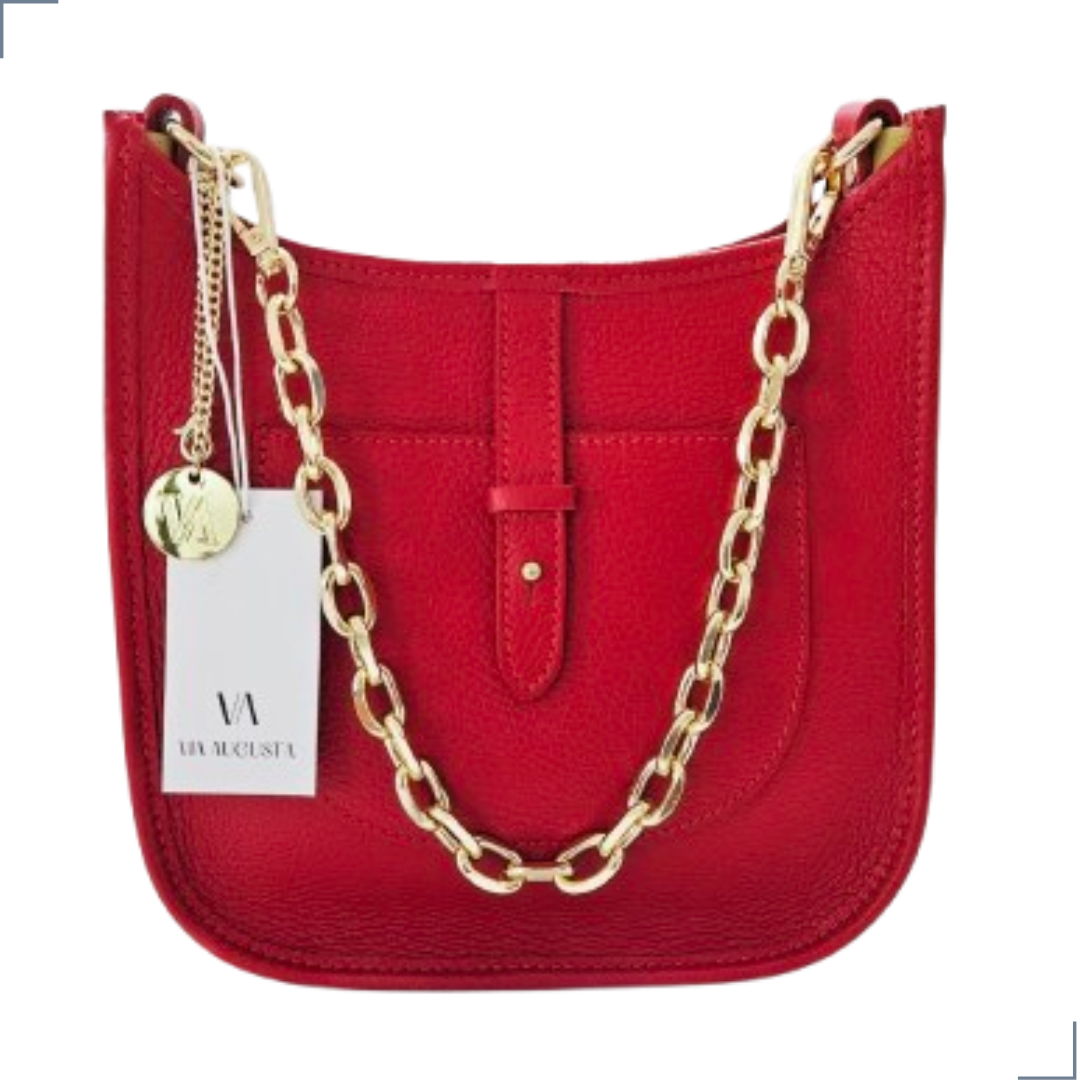 CARRARA Cuero Genuino Italiano - Rosso Borse in Pelle