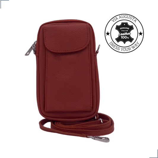 FONNY - Portacellulare Papaya in Pelle/Pochette
