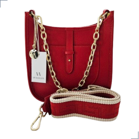 CARRARA Cuero Genuino Italiano - Rosso Borse in Pelle