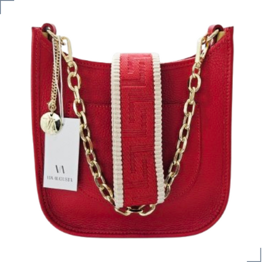 CARRARA Cuero Genuino Italiano - Rosso Borse in Pelle