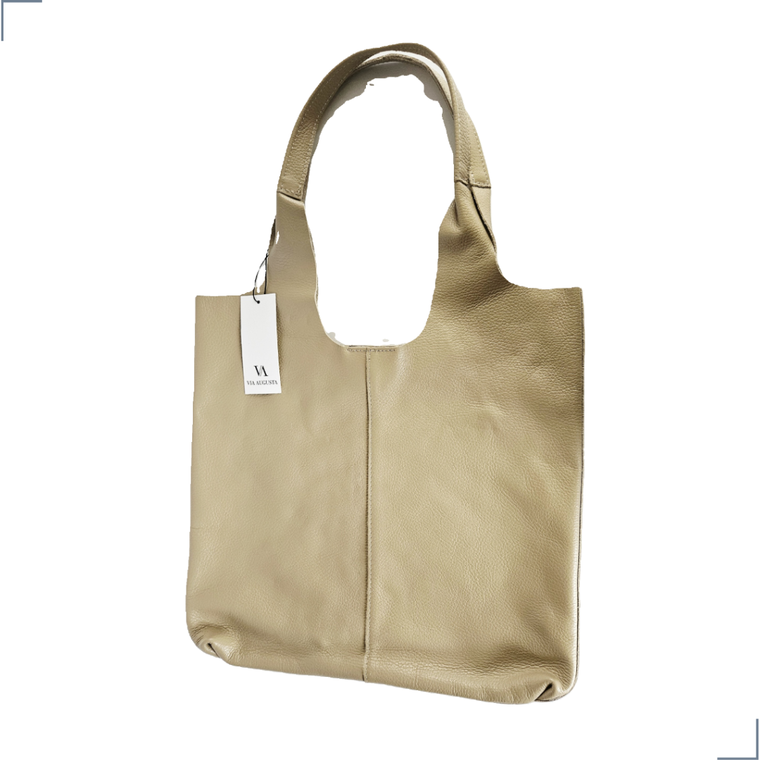 DAIRA Cuero Genuino Italiano - Taupe Chiaro Borse in Pelle