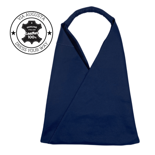 IDALIA Cuero Genuino Italiano - Petrolio Scuro Borse in Pelle