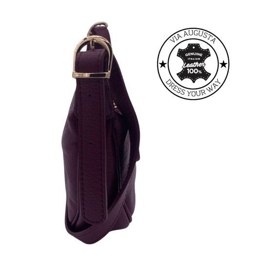 ISARA Cuero Genuino Italiano - Prugna Borse in Pelle