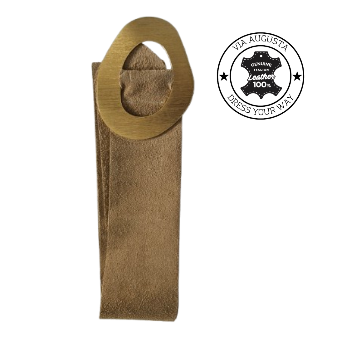 AUREA Cuero Genuino Italiano - Taupe Chiaro, Cinghia in Pelle