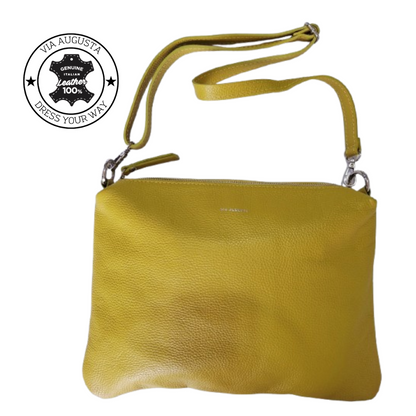 TAMILA Cuero Genuino Italiano - Lime, Borse in Pelle