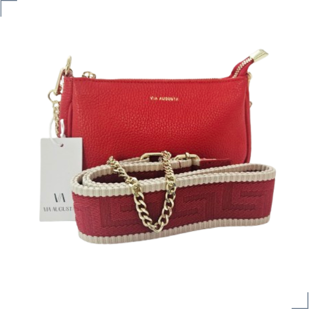 VENTURA Cuero Genuino Italiano - Rosso Borse in Pelle