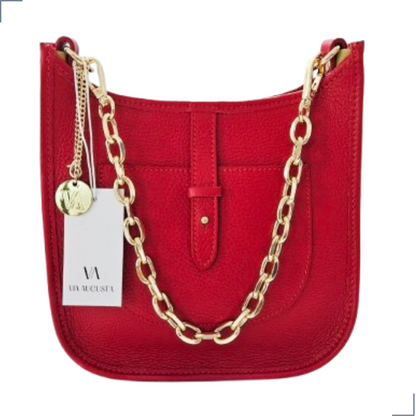CARRARA Cuero Genuino Italiano - Rosso Borse in Pelle