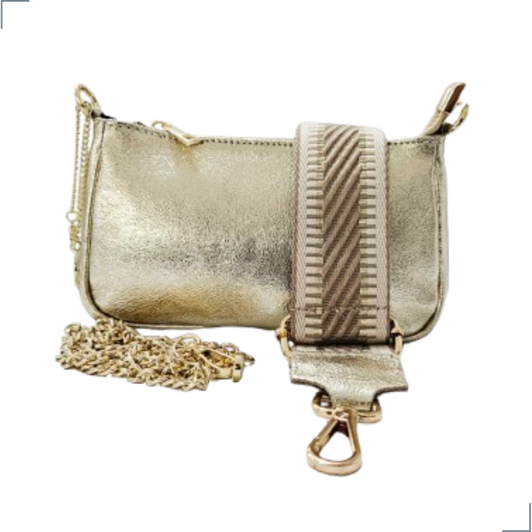 VENTURA Cuero Genuino Italiano - Oro, Borse in Pelle